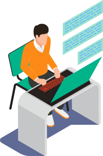 A man checking on his computer that General Data Protection Regulation is respected