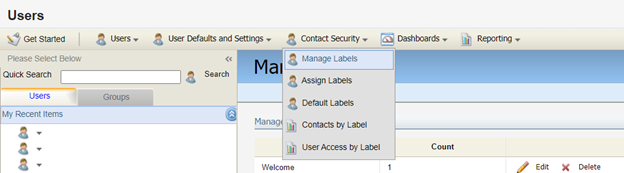 LBAC or Label in Eloqua for the Based Account Control