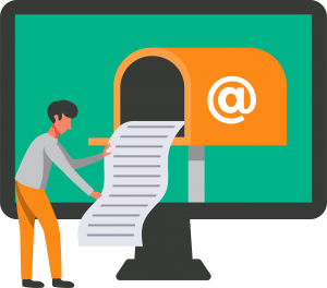 An email with a high level of personalization illustration