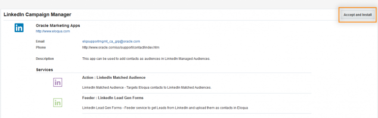 LinkedIn and Eloqua integration configuration guide
